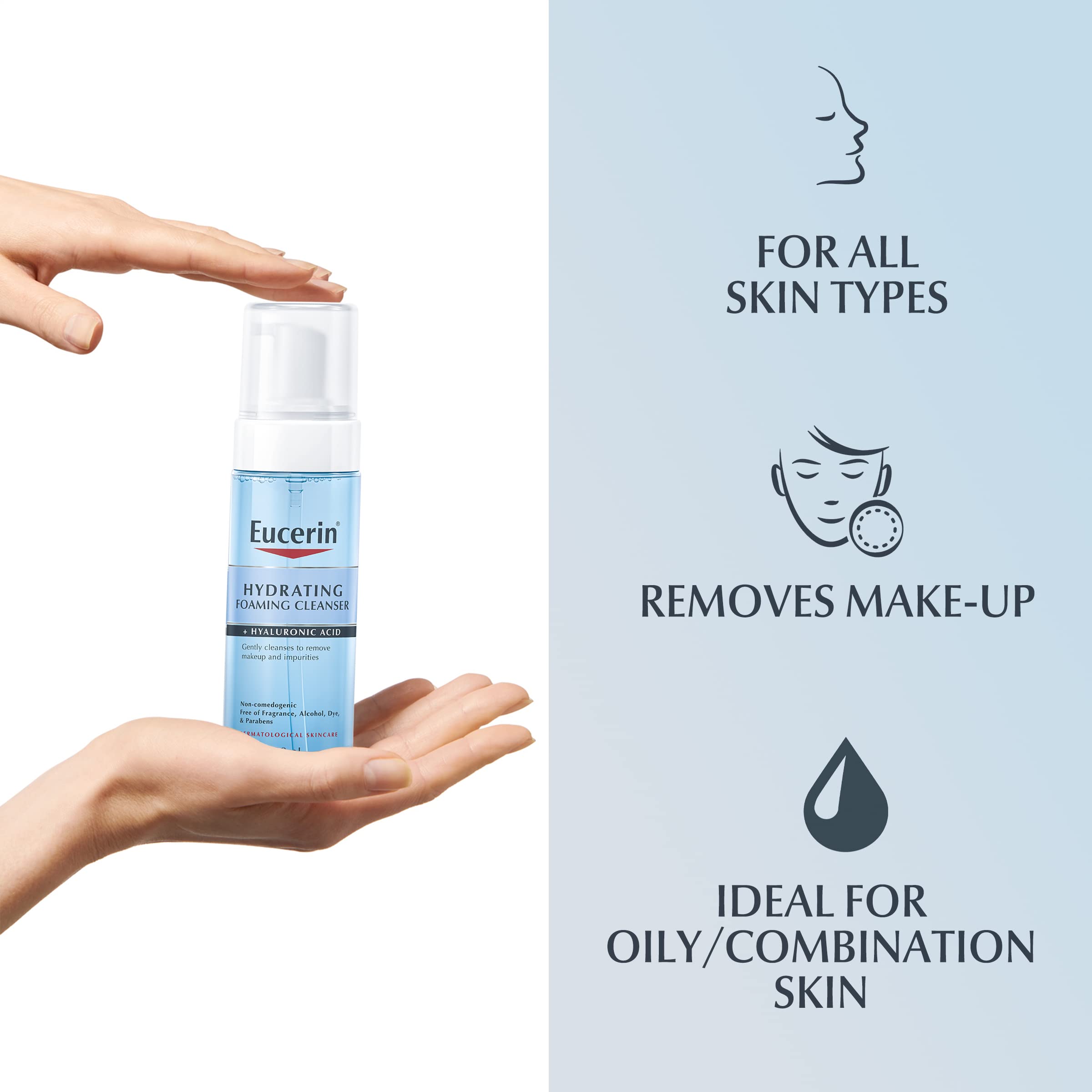 Eucerin Fragrance-free label indicates irritation-free daily use