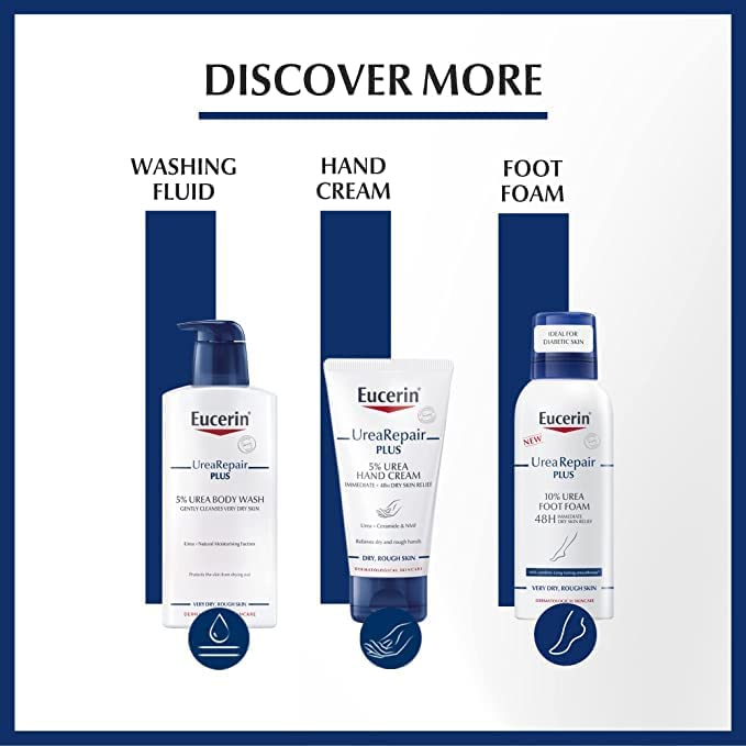 Eucerin Fragrance-Free Lotion label suitable for sensitive skin care.