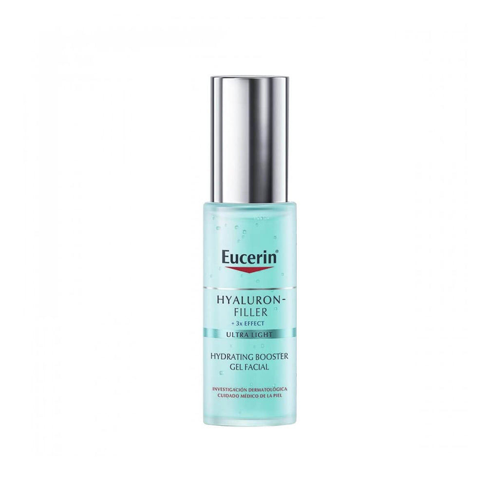 Eucerin Hyaluron-Filler Moisture Booster front packaging highlighting hydration.