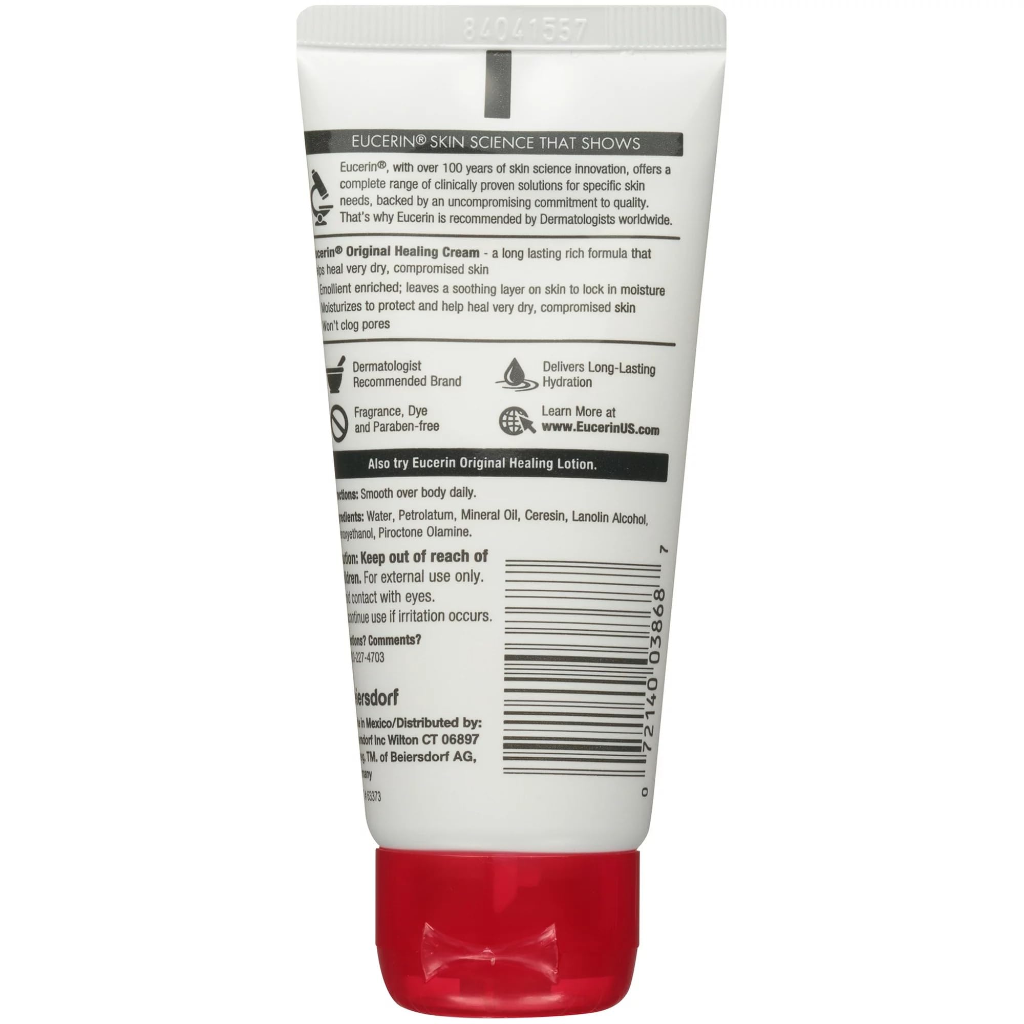 Close-up of creamy application with smooth coverage for dry skin.