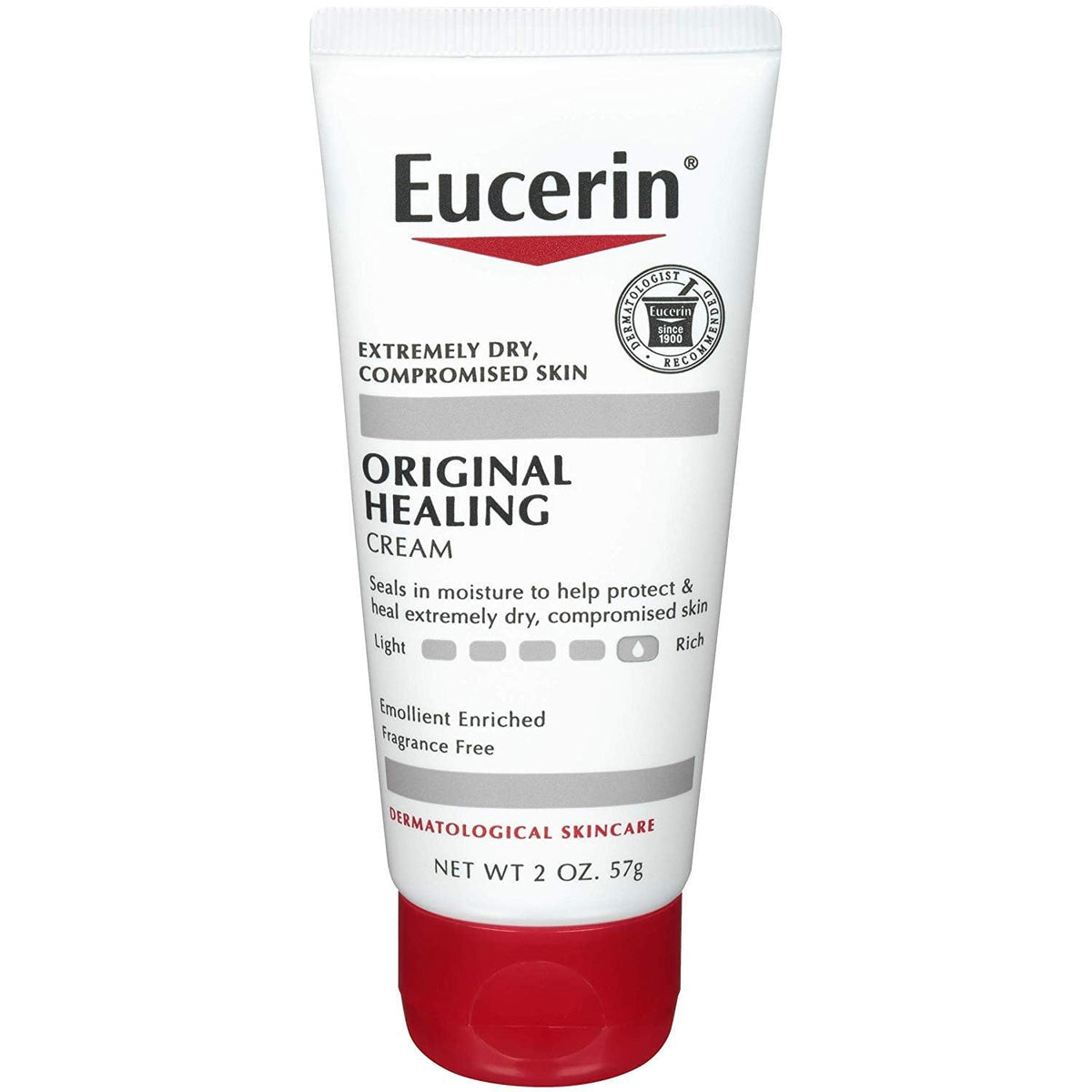 Eucerin Original Healing Rich Creme tub in a three-pack for lasting moisture