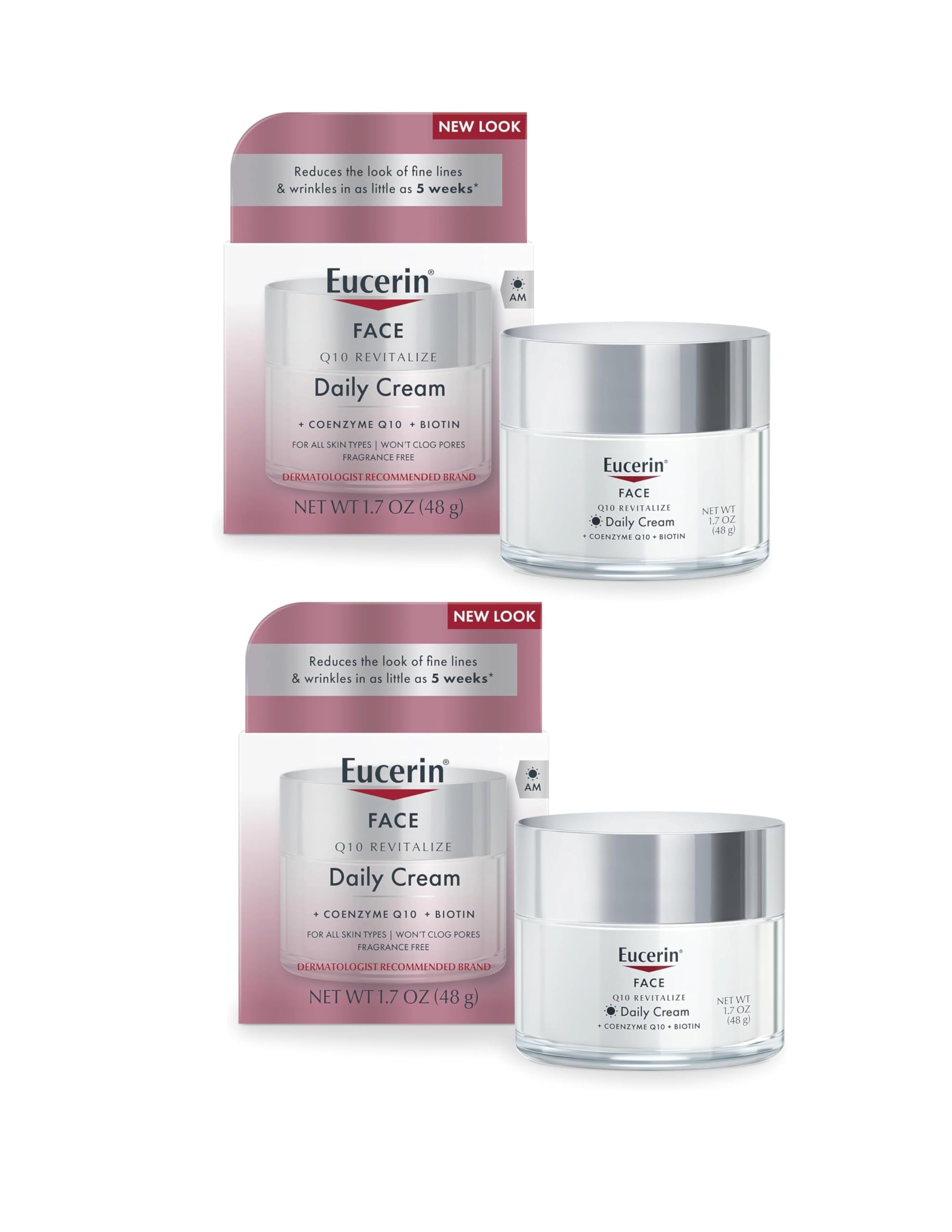 Eucerin Sensitive Skin Experts Q10 Anti-Wrinkle Creme fragrance-free, oil-free formula for sensitive skin.
