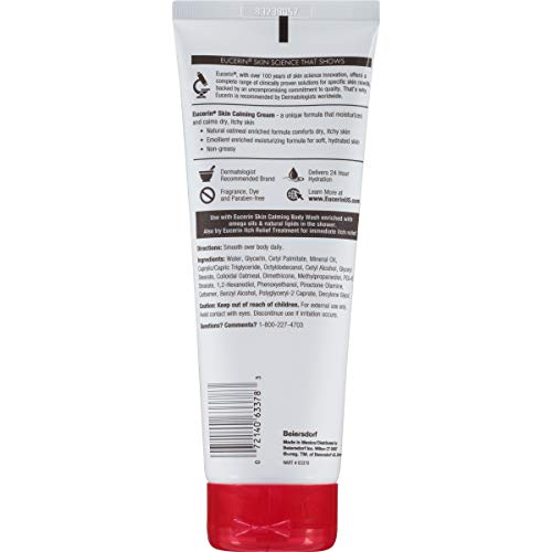 Three-tube pack of Eucerin Skin Calming Cream for convenient daily use.