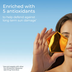 Texture close-up of Eucerin Sun Tinted Mineral Sunscreen Lotion showing light tint blends evenly.