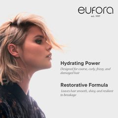 Eufora Beautifying Elixirs Moisture Intense Shampoo lather shows creamy cleansing