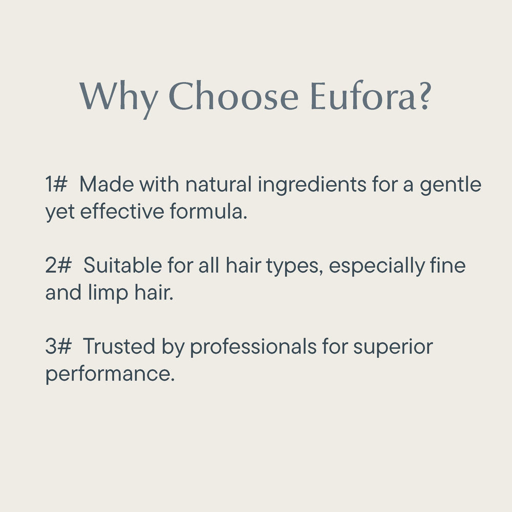 Eufora Full Effect Texturizing Spray finished look with controlled hold and shine.