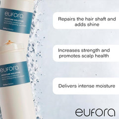 Eufora Moisture Solution Nourishing Conditioner label close-up highlighting hydrating formula