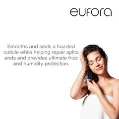 Eufora Smoothing Frizz Control Conditioner leaves curls glossy and frizz free