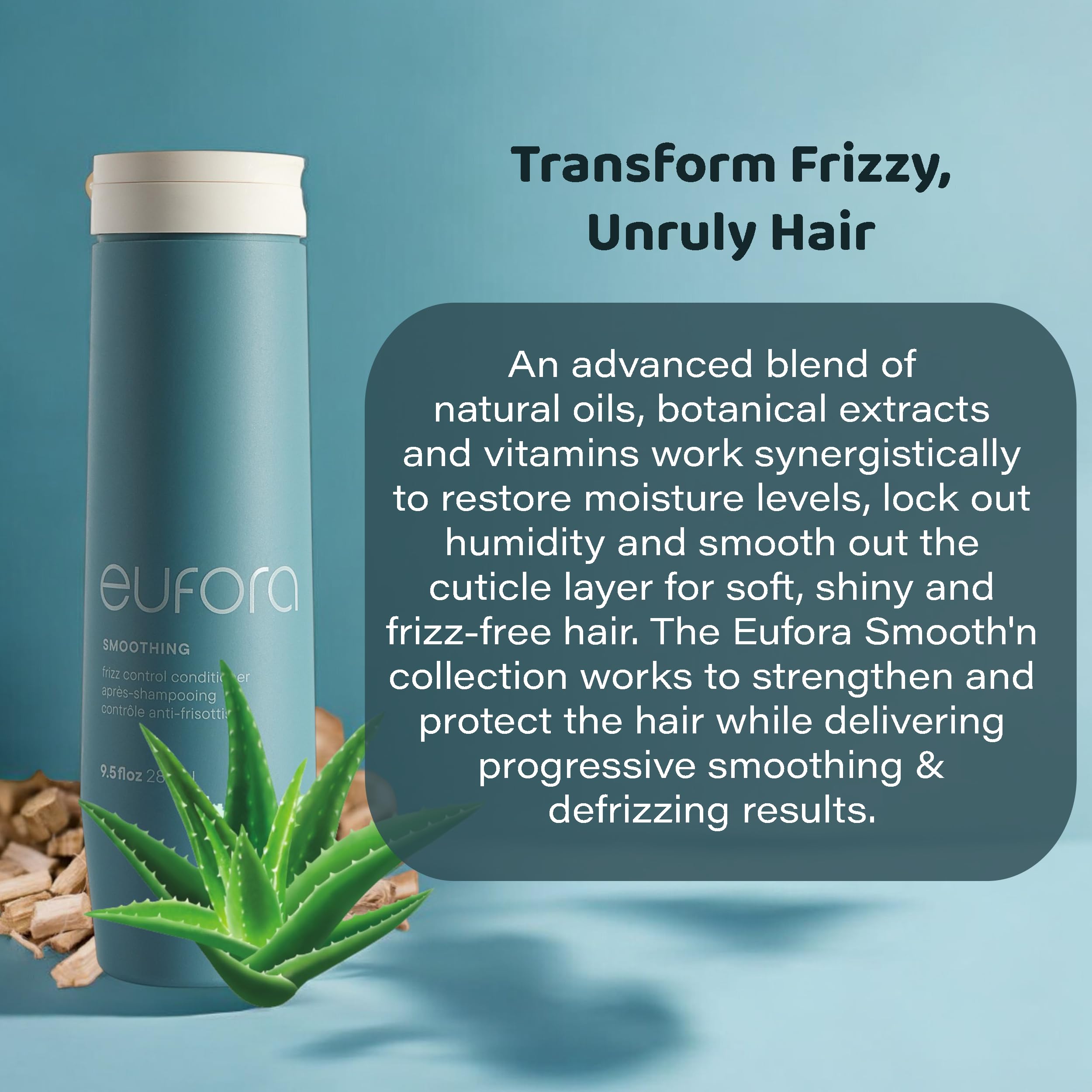 Close up of Eufora Smoothing Frizz Control Conditioner texture showing rich moisture