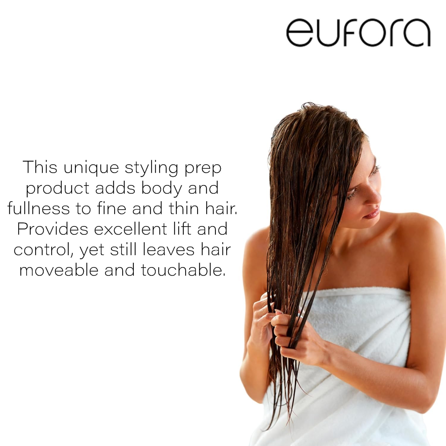 Eufora Volume Fusion nourishes with oils for hydrated shine.