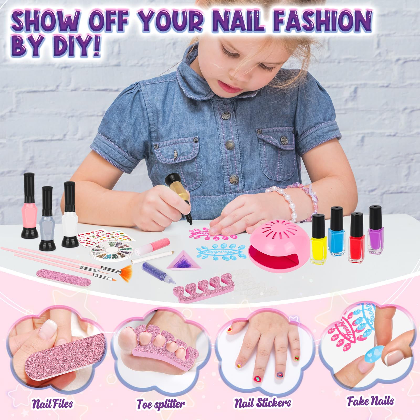 EULRGAUS fake nails and stickers expand playful styling options.