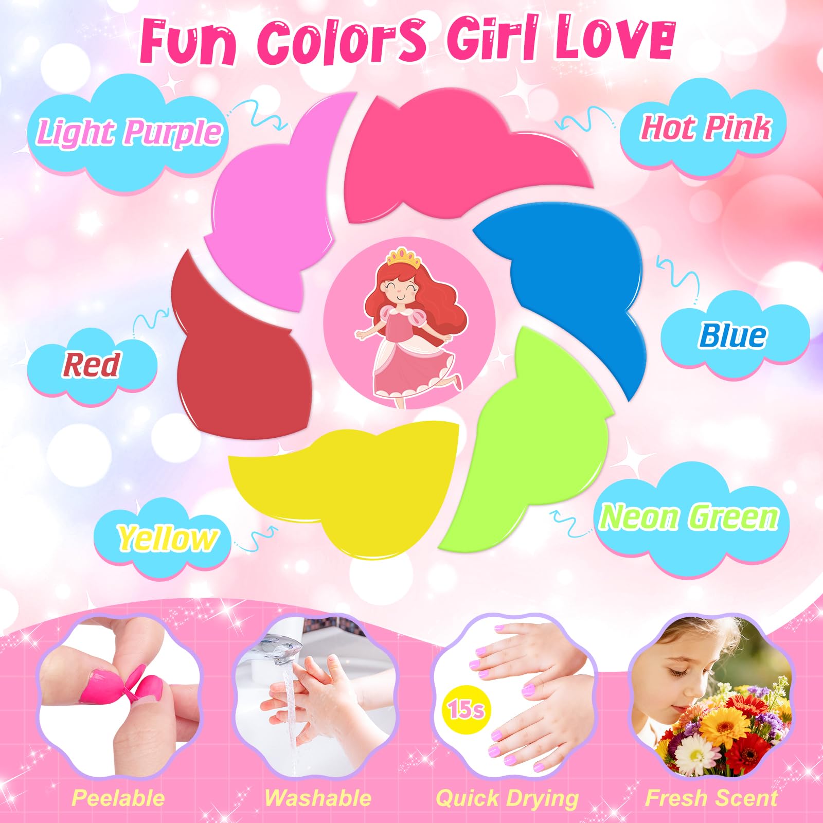 EULRGAUS pink nail powder close-up enabling playful designs