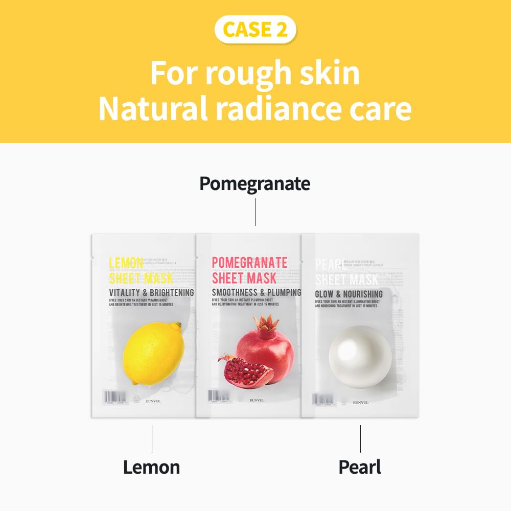 EUNYUL Purity Sheet Mask Pomegranate – antioxidant-rich nourishment for vitality.