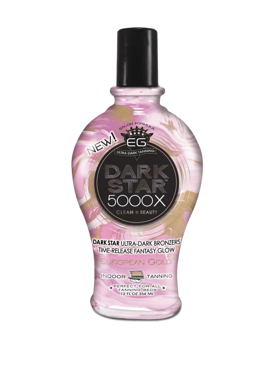 European Gold Dark Star 5000X lotion application demonstrates smooth, even coverage.