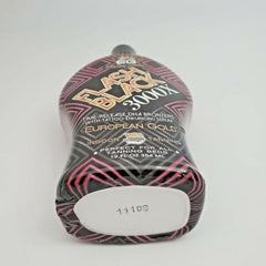 European Gold Flash Black 3000X lotion application shows smooth, even coverage