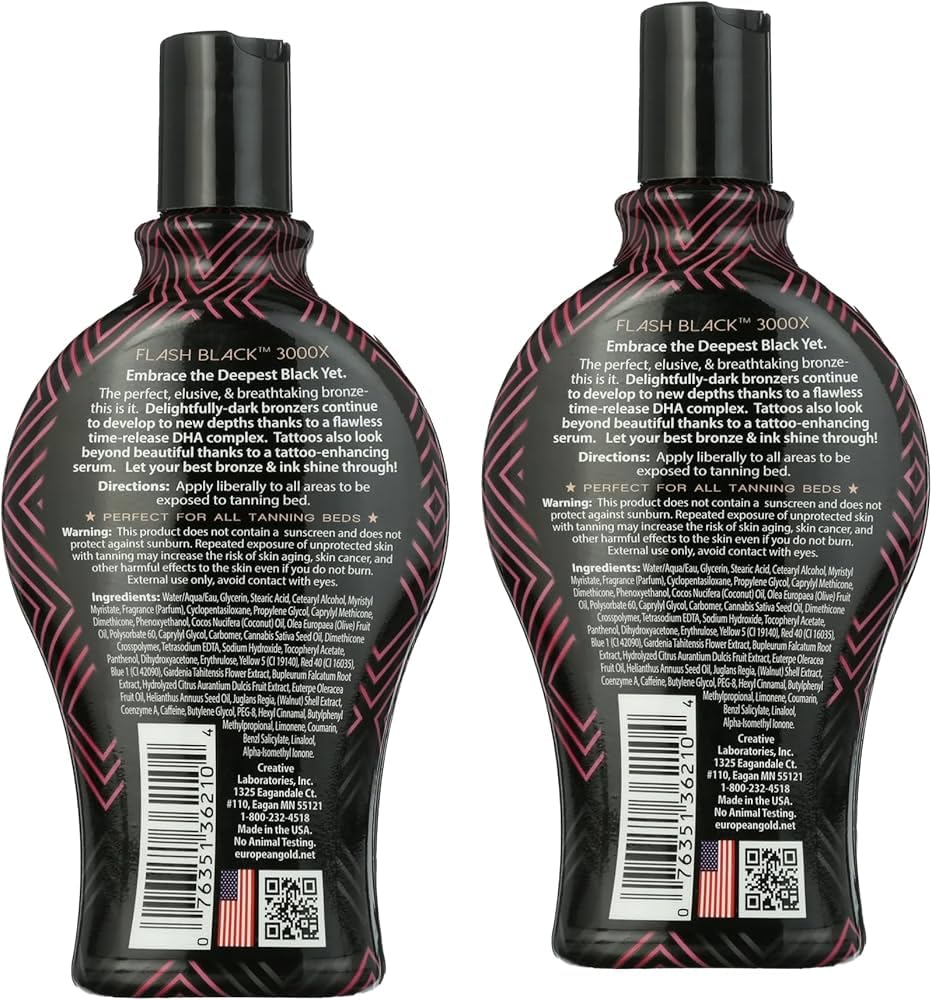 European Gold Flash Black 3000X leaves silky skin finish