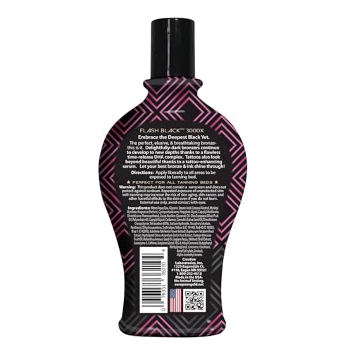 European Gold Flash Black 3000X tattoo-enhancing serum supports bold tattoo appearance