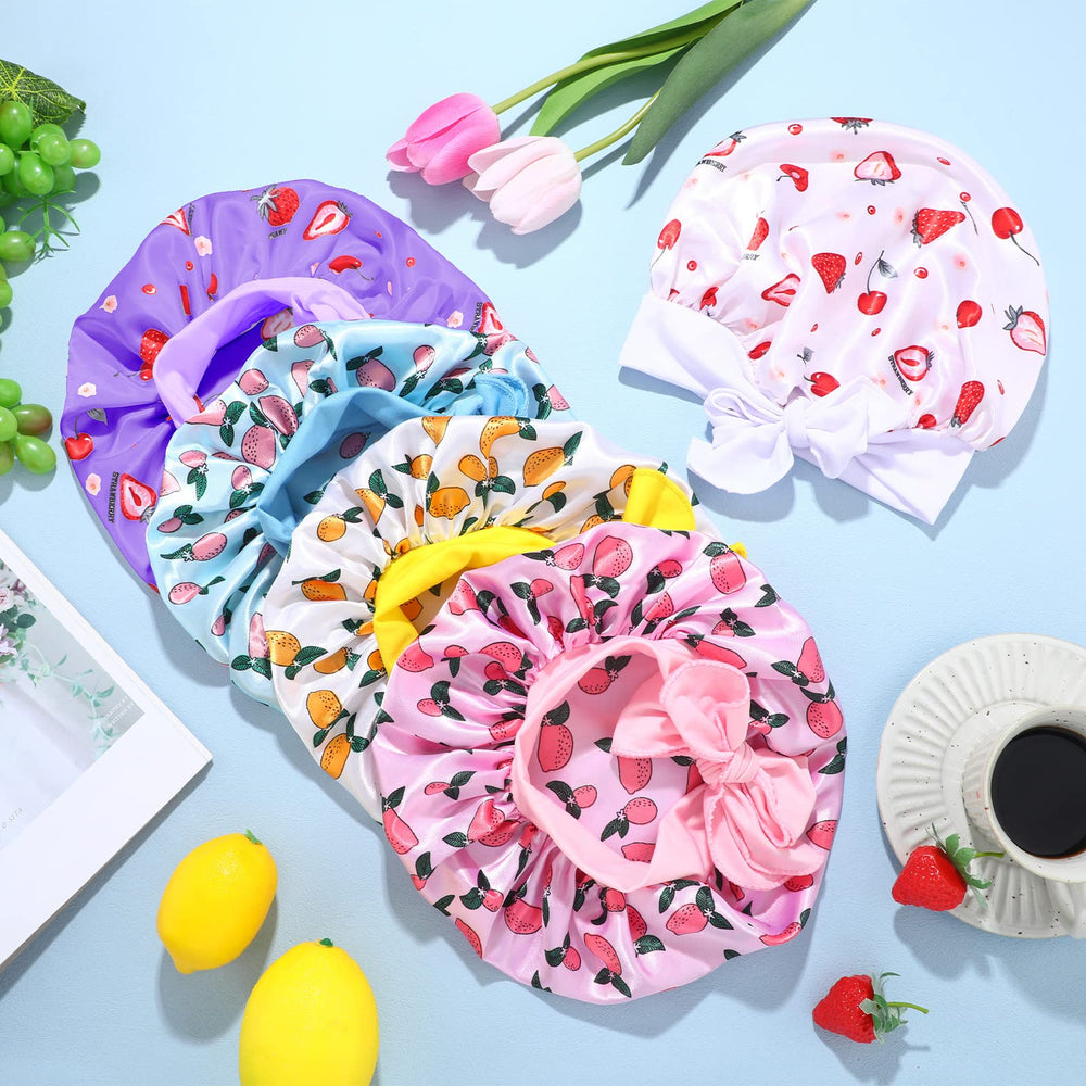 Eurzom kids satin bonnet soft touch protects curls with a comfy fit.