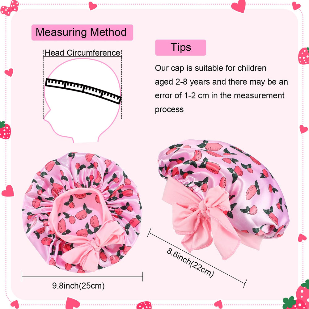 Eurzom kids satin bonnet styles to keep hair in place for wash or routine.