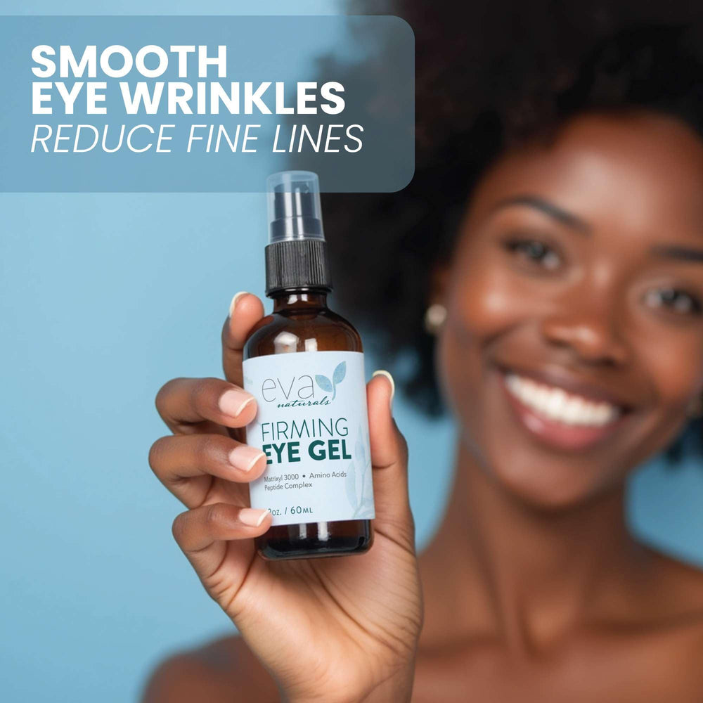 Eva Naturals Eye Gel palmitoyl tripeptide-5 firms the eye area