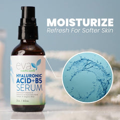 Texture-swirl closeup of Eva Naturals serum for layering under moisturizers