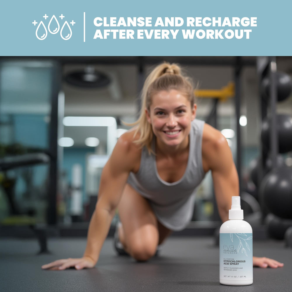 Eva Naturals HOCl mist with no residue for a light, non-drying feel