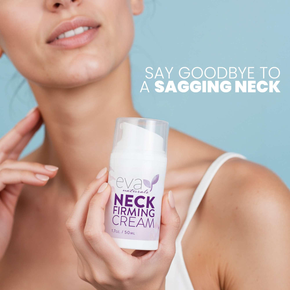 Packaging box of Eva Naturals neck firming cream