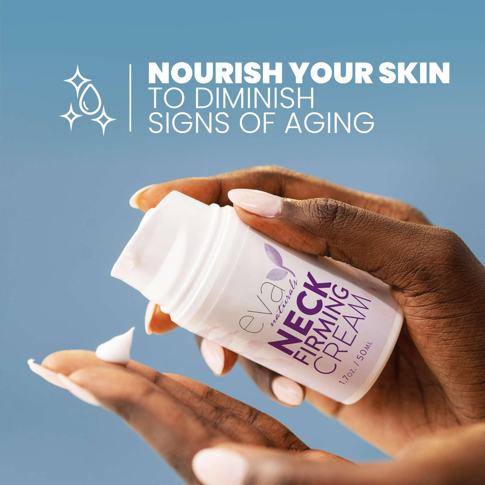 Cream swirl from Eva Naturals neck firming cream indicating rich texture