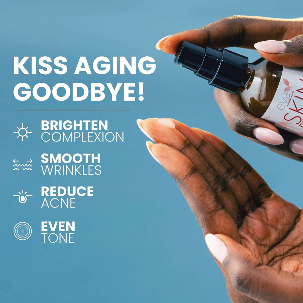 Close-up of Eva Naturals Retinol Serum dropper highlighting encapsulated retinol.