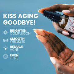 Close-up of Eva Naturals Retinol Serum dropper highlighting encapsulated retinol.