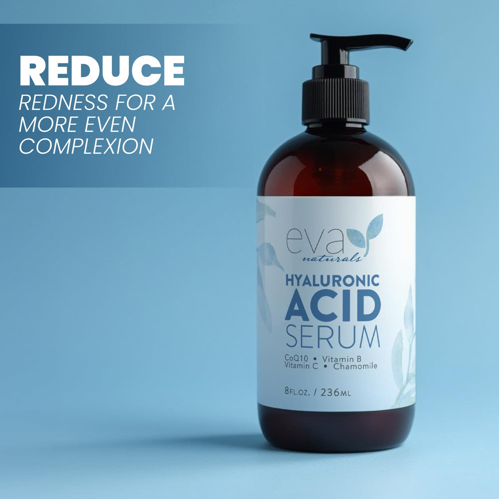 Visage net et frais après nettoyage et application du sérum Eva Naturals.