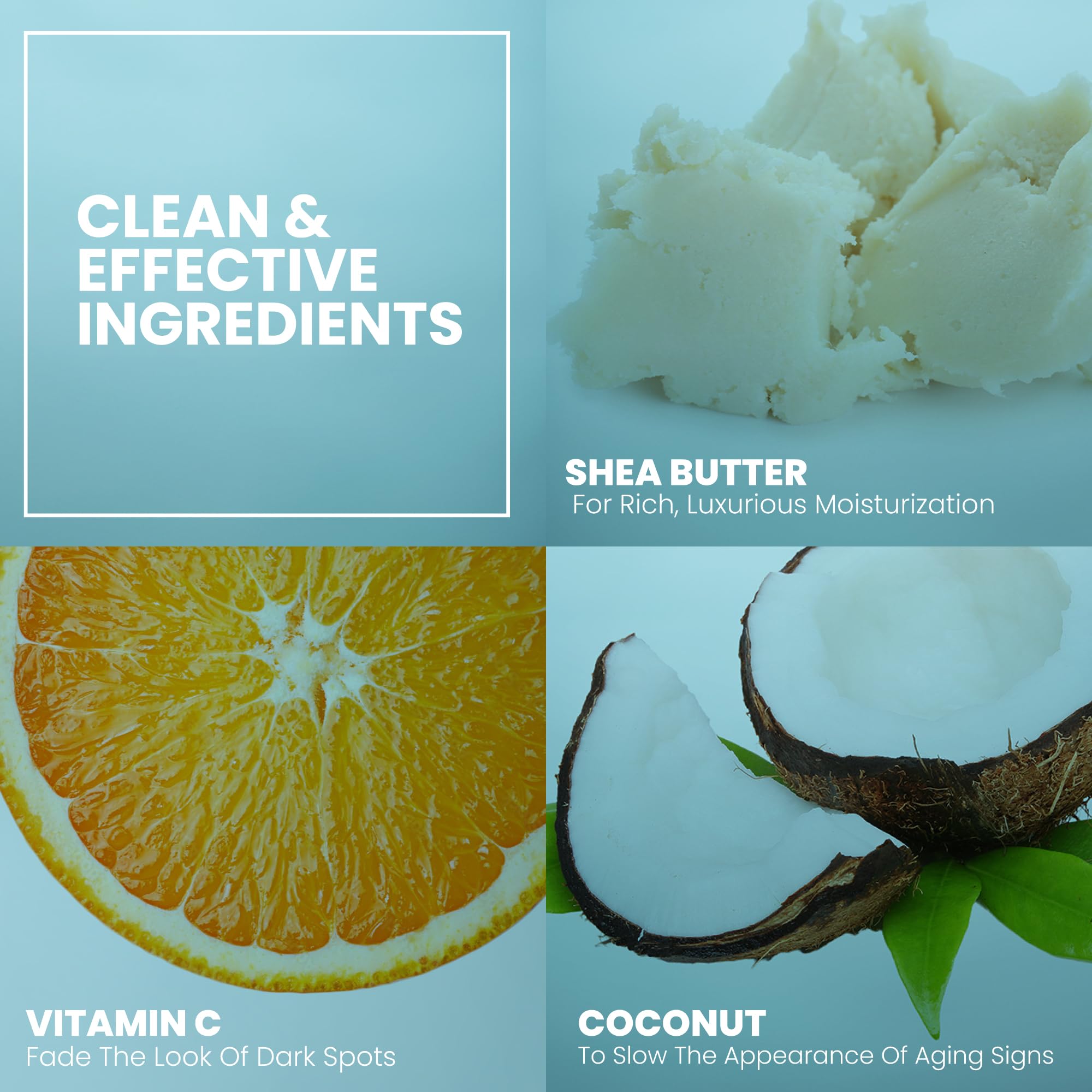 Botanicals image featuring Eva Naturals Vitamin C Scrub ingredients and natural care.