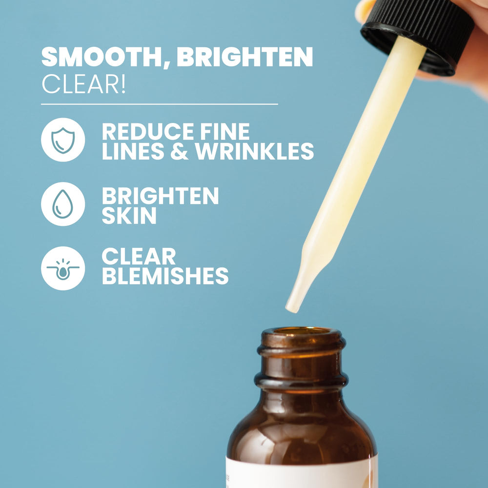 Texture swatch reveals a lightweight serum that absorbs quickly for daily use.