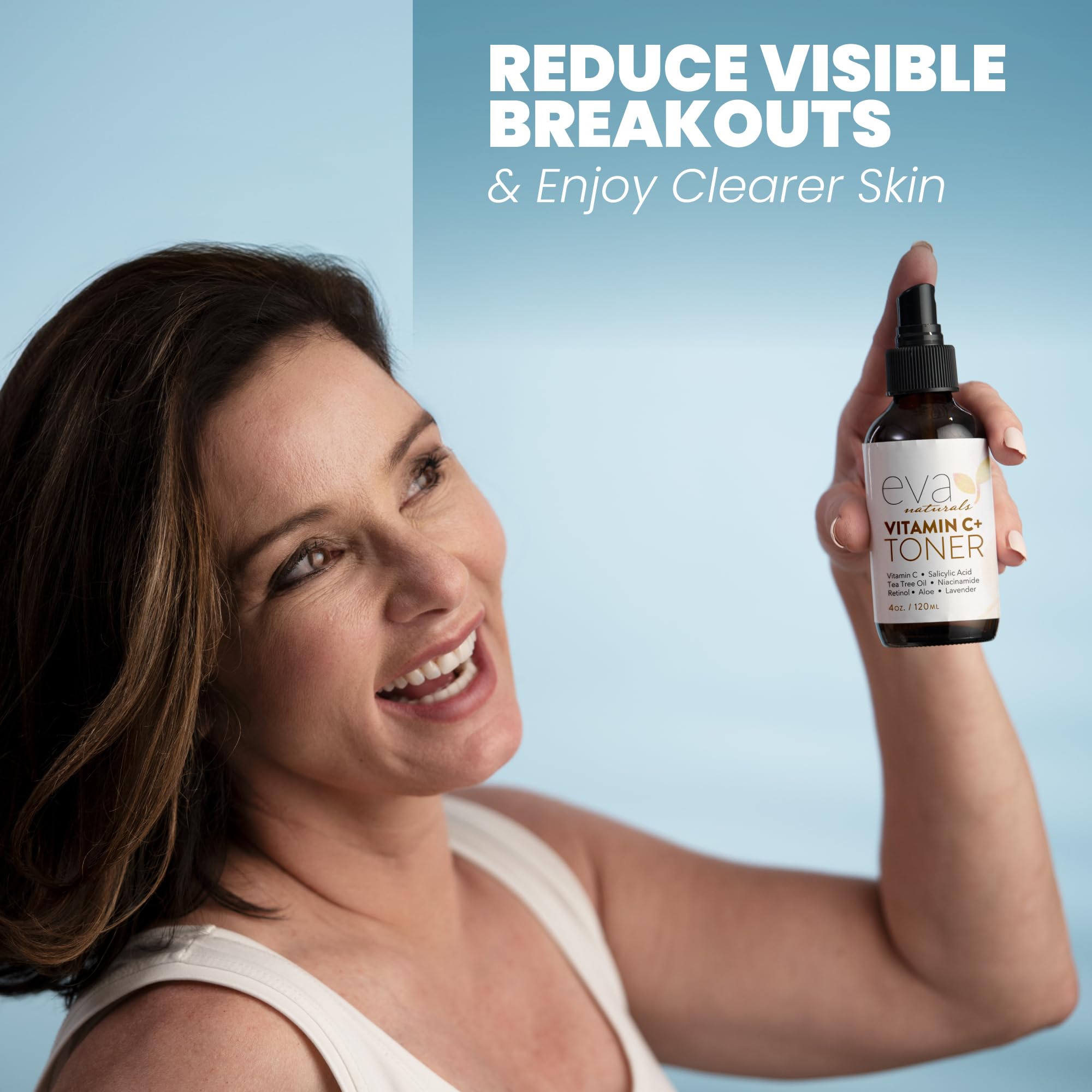 Eva Naturals Vitamin C Toner brightening formula may even skin tone