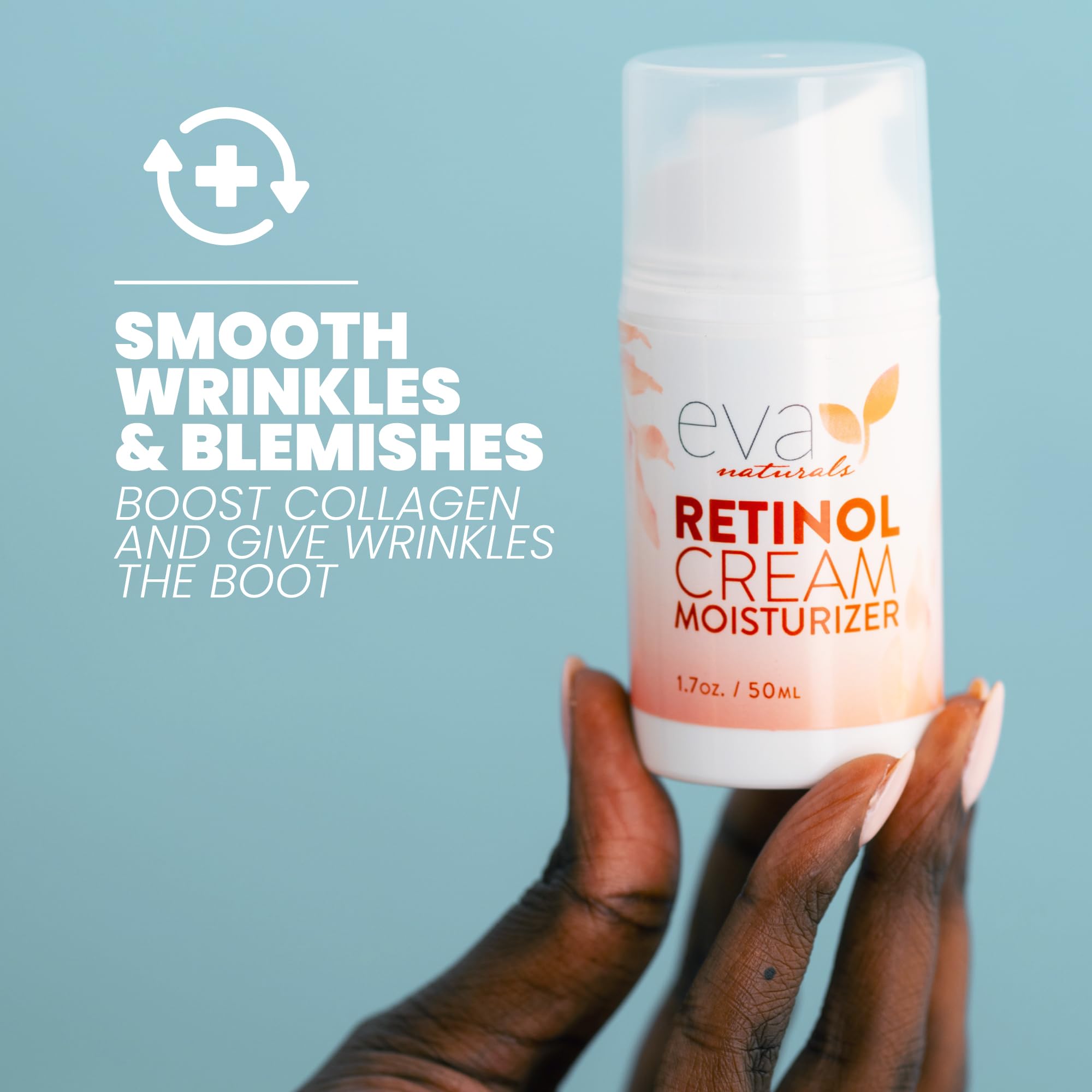 Eva Naturals vitamin E essence highlights antioxidant support and glow potential.