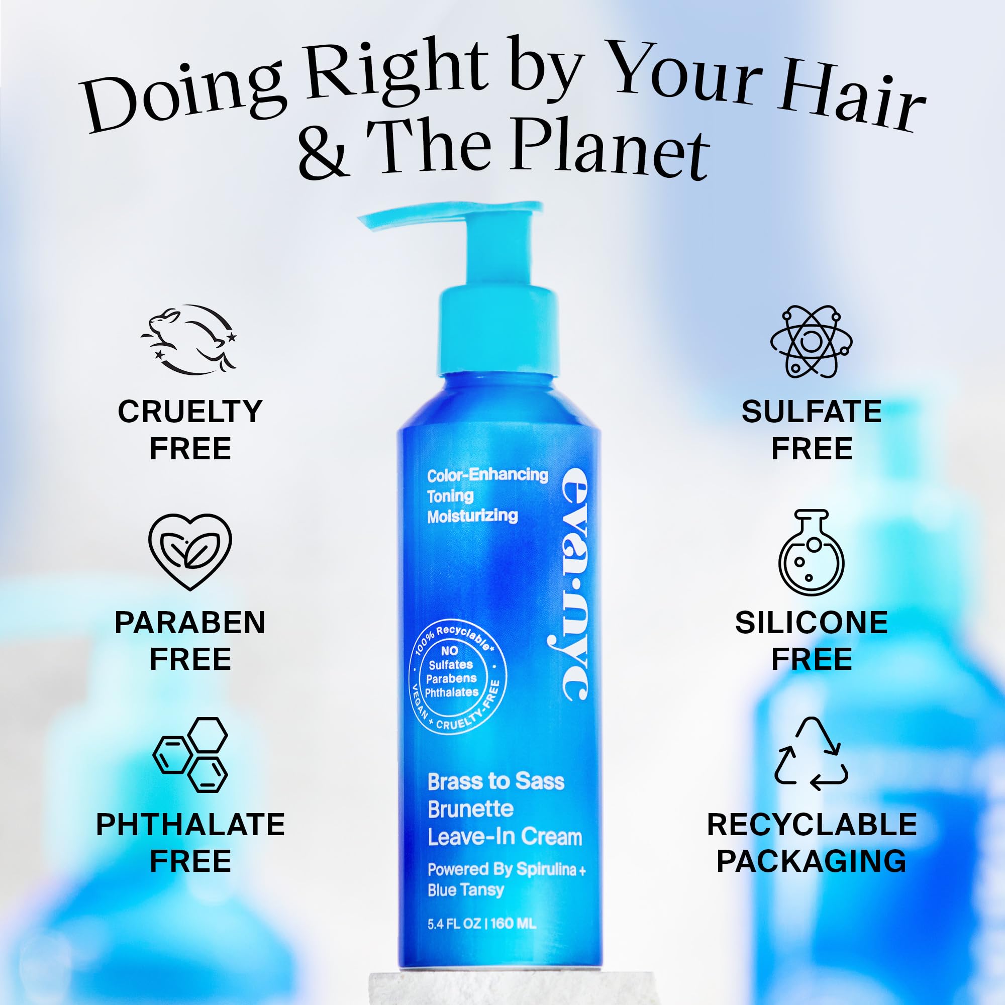 Eva NYC nourishes strands with spirulina and juniper berries.