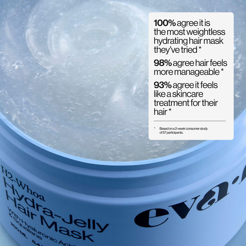 Eva NYC Hydrating Jelly Mask texture close-up shows lightweight jelly formula