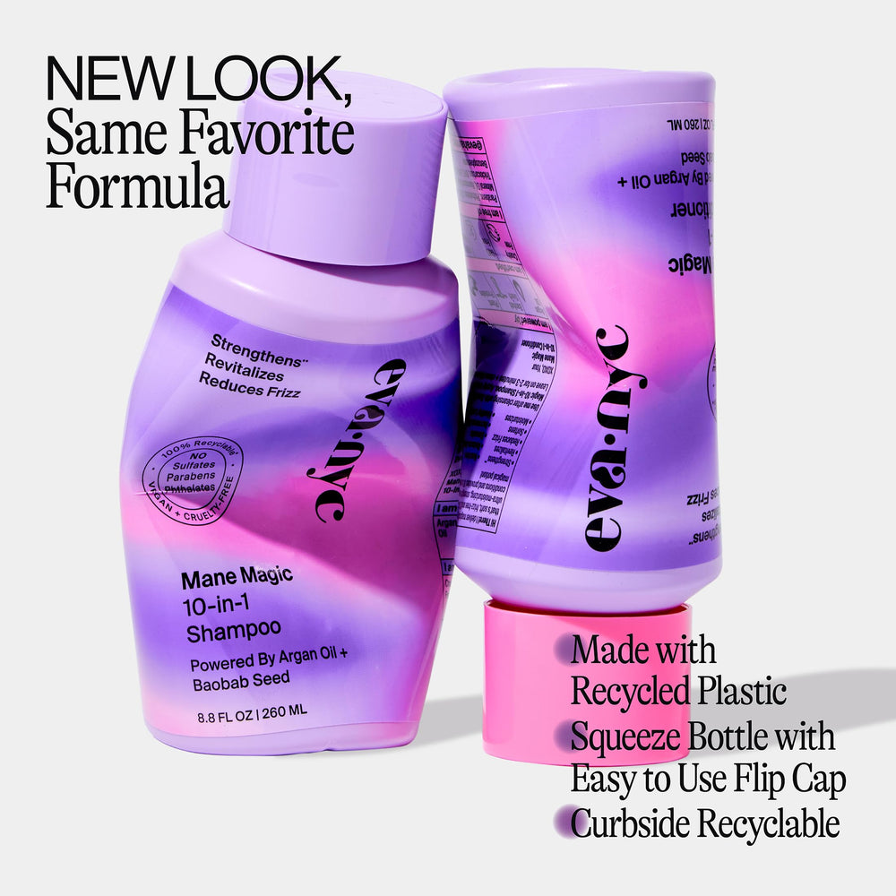 Eva NYC Mane Magic on color-treated hair demonstrates gentle care that preserves vibrancy.