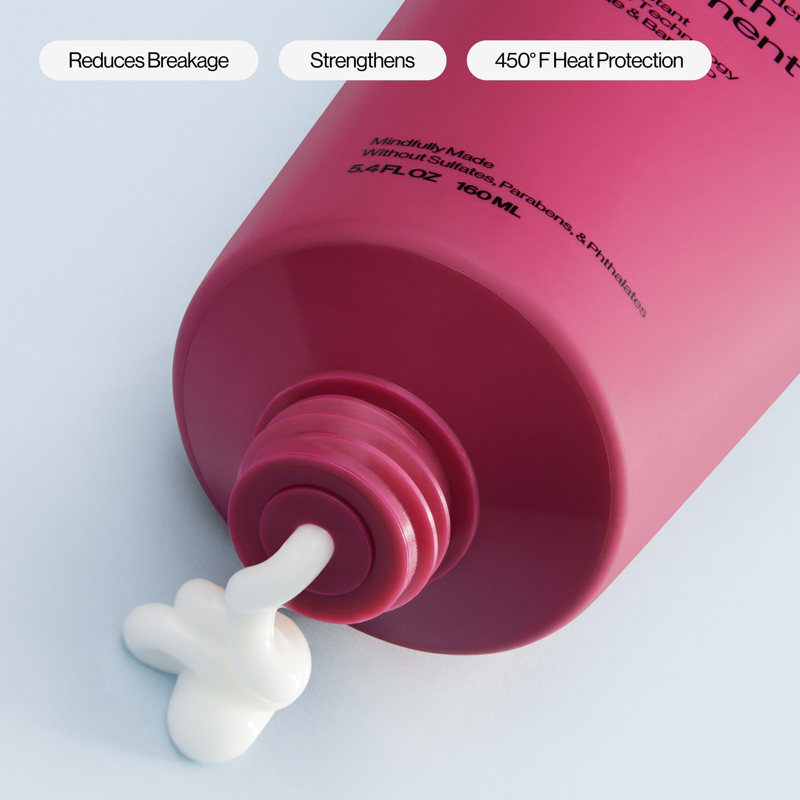 Visual of Bond Technology label on Eva NYC Repair Leave-In for strengthened hair bonds.