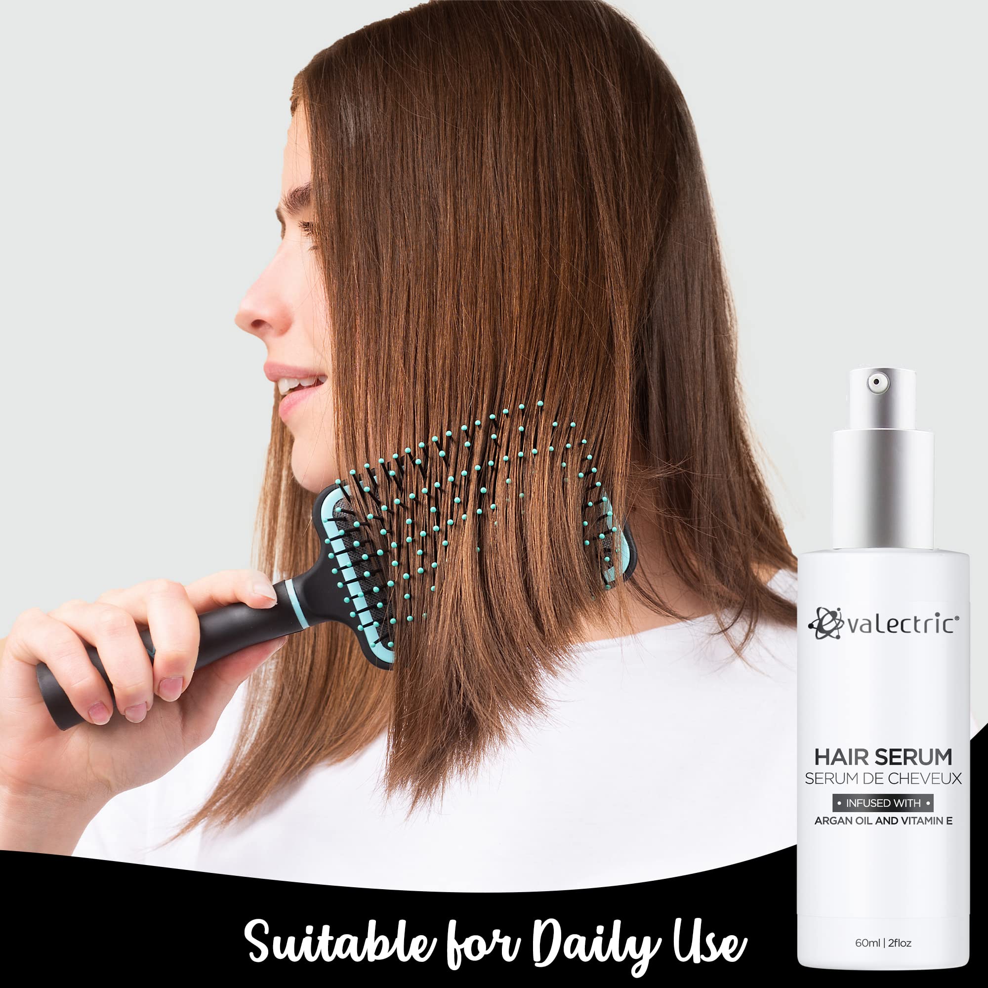 Lifestyle shot of Evalectric serum with two-pack packaging on vanity