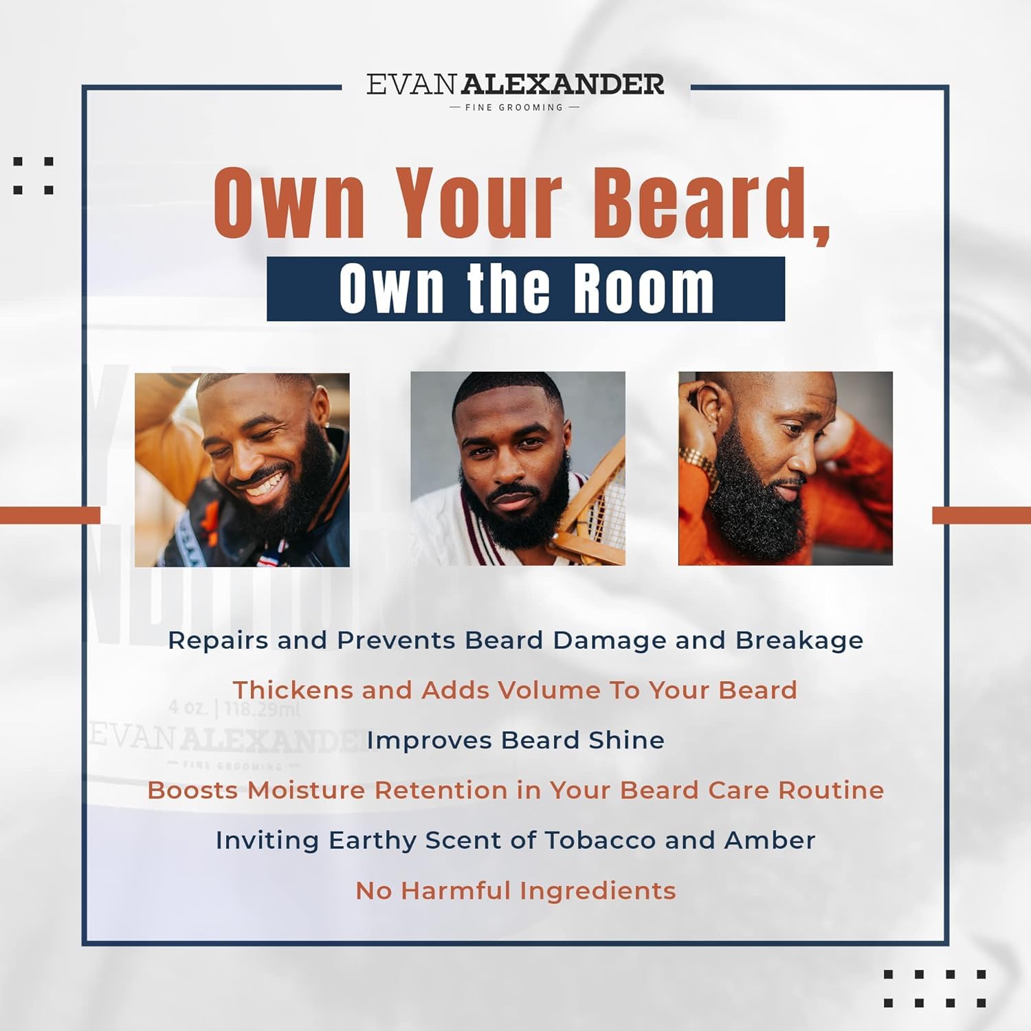 No sulfates and clean formula noted on Evan Alexander Grooming label