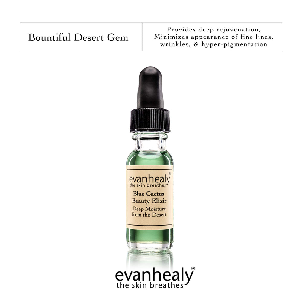 Evanhealy Blue Cactus Elixir dropper enables precise, hygienic application.