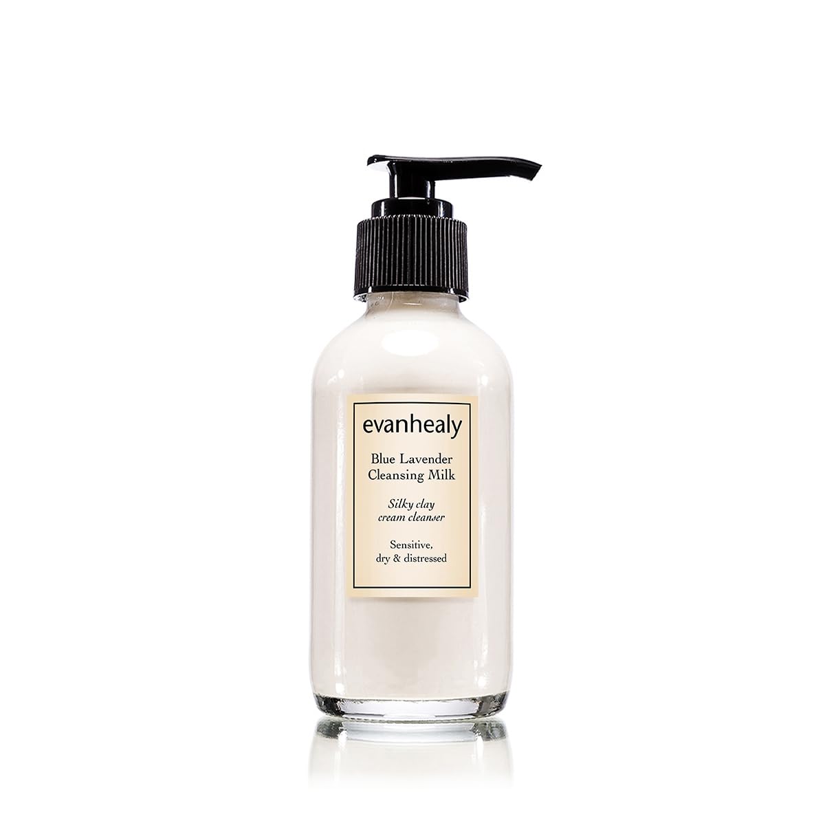 Evanhealy Blue Lavender Cleansing Milk bottle, gentle cleanse for sensitive skin.