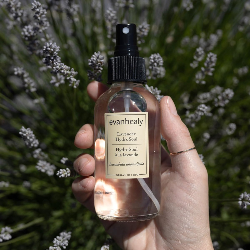 evanhealy Lavender HydroSoul being applied to skin for a refreshing tone