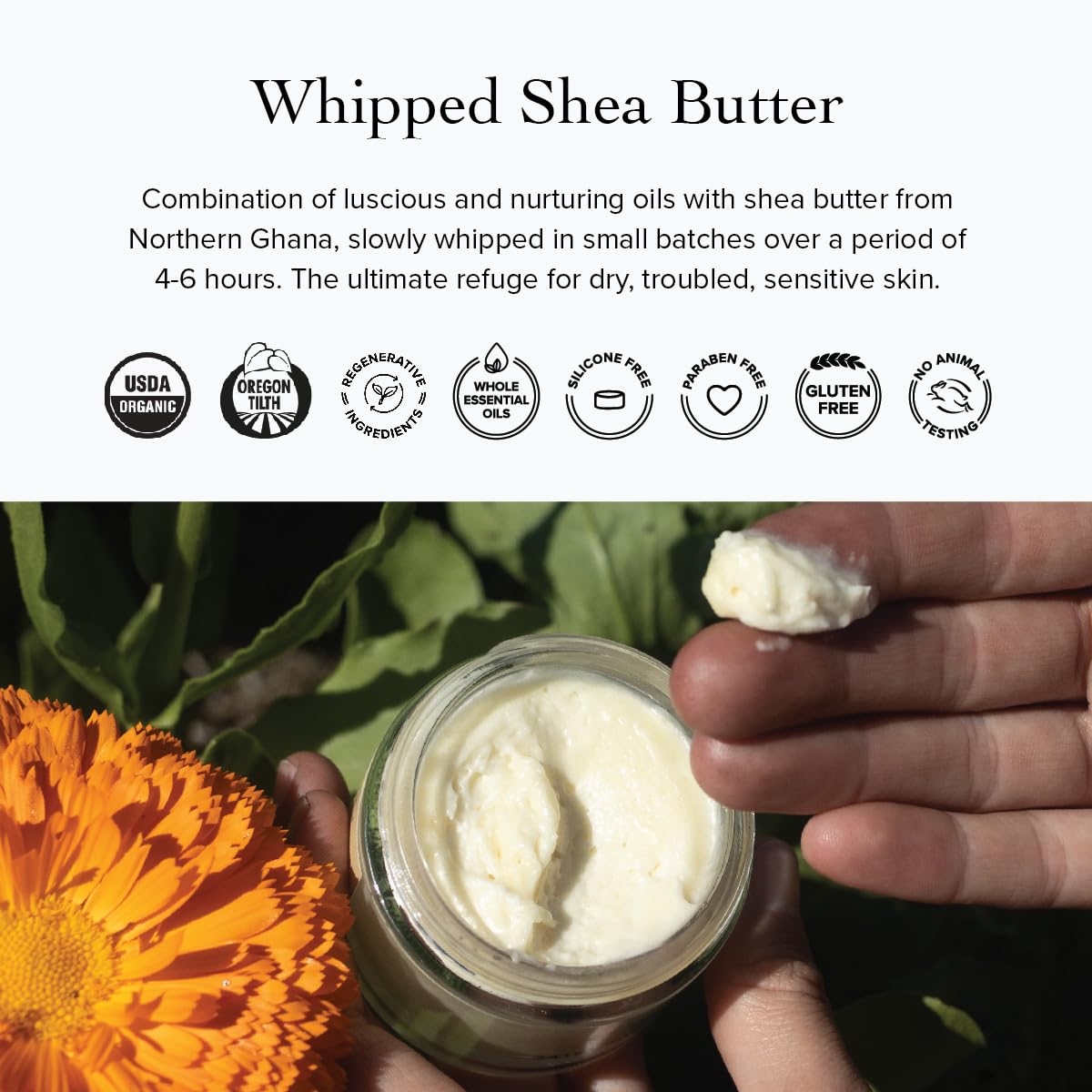 Evanhealy natural patchouli and vanilla ingredients visible, hinting at earthy fragrance.
