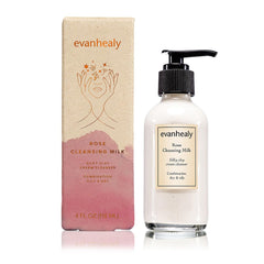 evanhealy Rose Cleansing Milk close-up of creamy texture for gentle cleansing