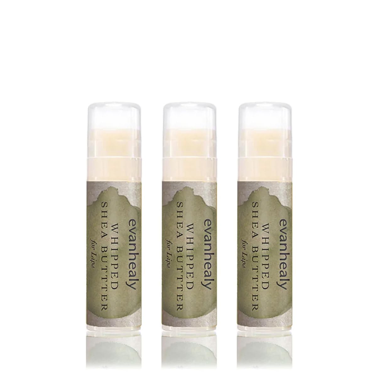 Evanhealy whipped shea butter lips 3-pack for daily hydration and smooth lips on the go.
