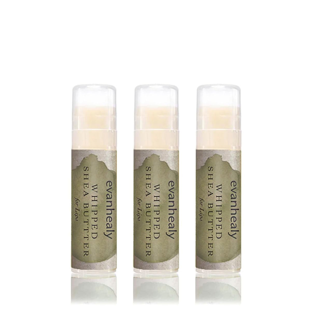 Evanhealy whipped shea butter lips 3-pack for daily hydration and smooth lips on the go.