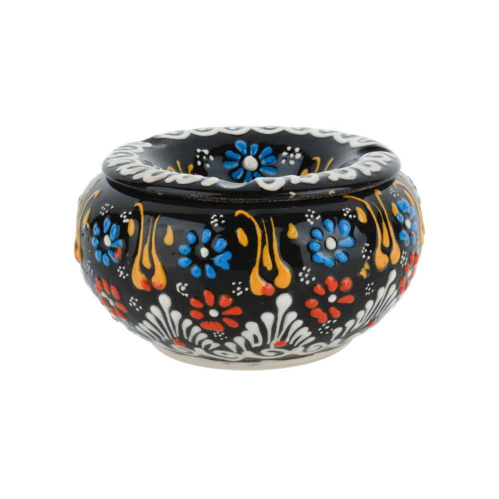 EVANILIFE decorative ceramic jar with black lid elevates decor while securely storing small items.