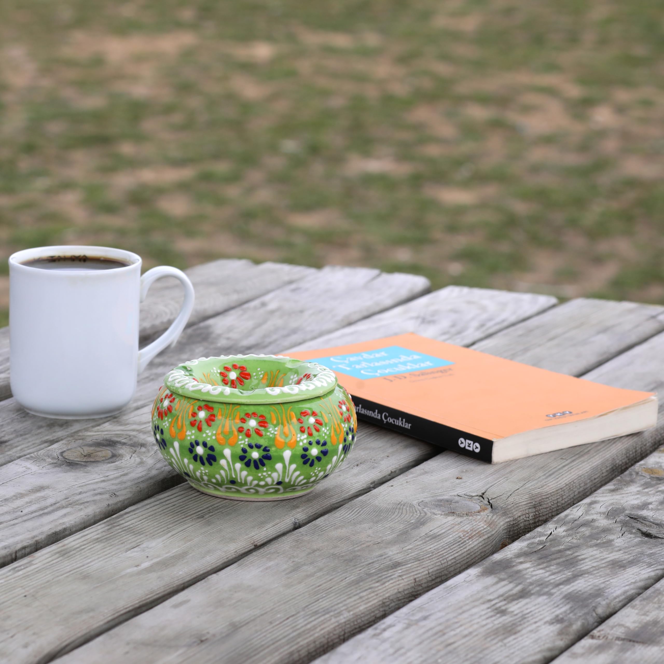 EVANILIFE Turkish-inspired jar with windproof lid keeps contents secure